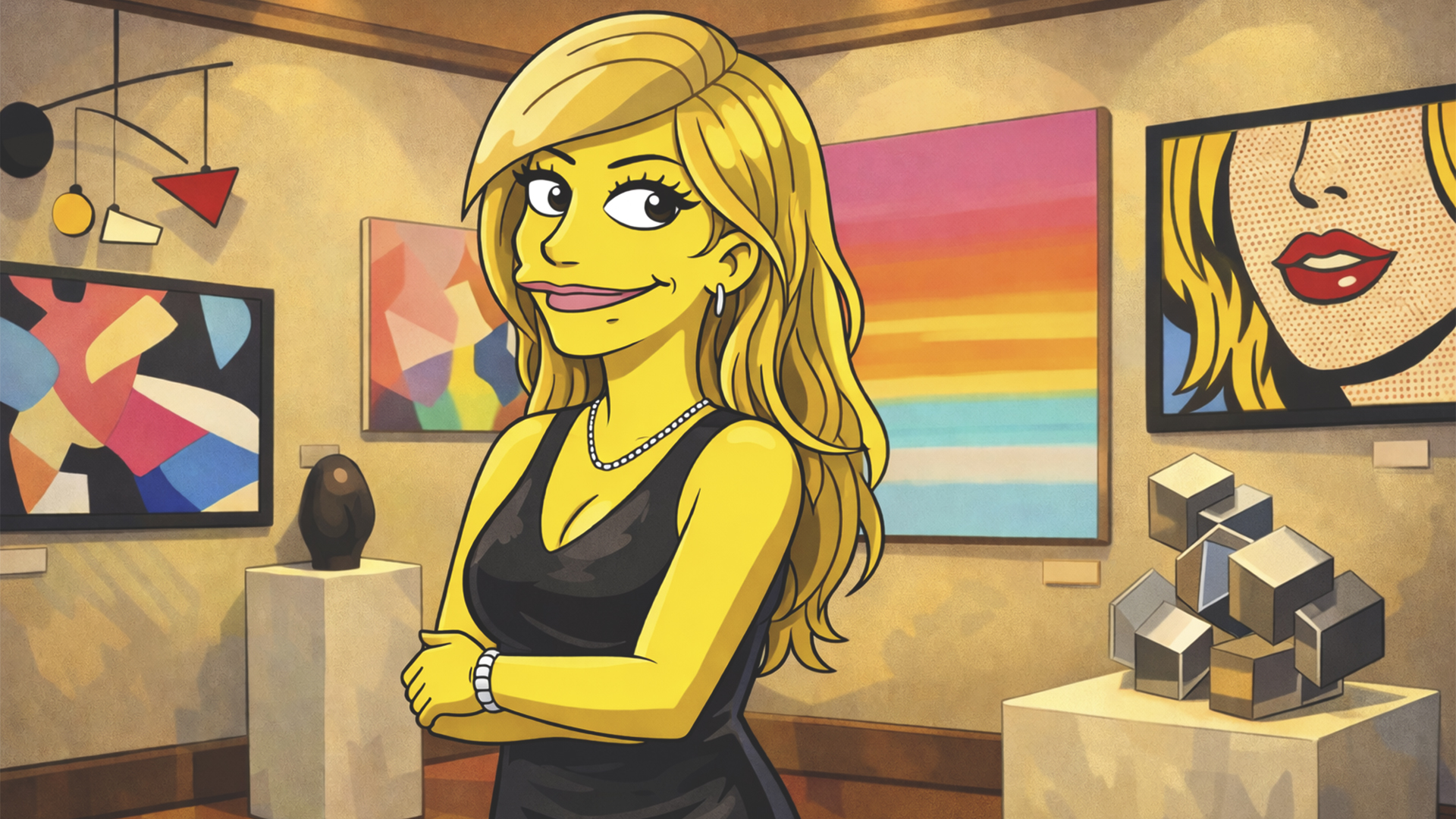 Agustina Picasso en versión Simpsons.