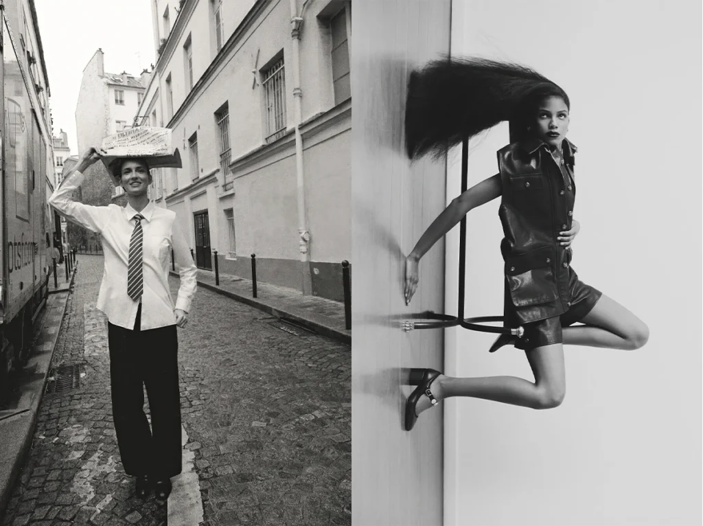 Serie fotográfica de Cecilia Duarte que mezcla fotografía de moda, retrato y lenguaje editorial contemporáneo. Las imágenes en blanco y negro exploran movimiento, espontaneidad y estética visual experimental.