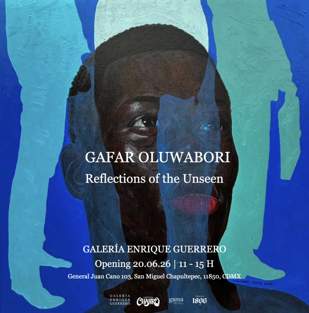 Obra de Gafar Oluwabori para Reflections of the Unseen en Galería Enrique Guerrero