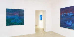 Vista de sala de La pesca, de Brenda Cabrera, en El Apartamento Madrid.
