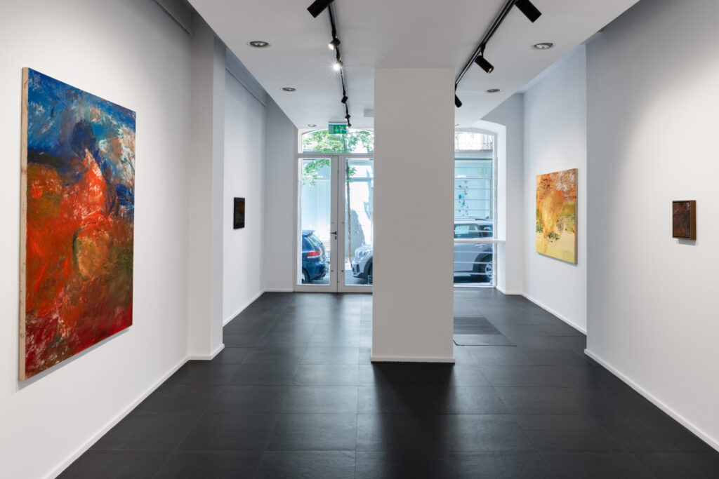 Vista de sala de Brett Goodroad / Juan Uslé en colaboración con Fahrenheit Madrid.