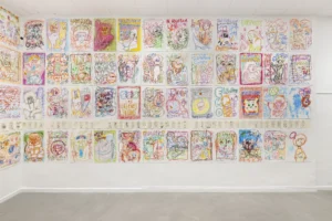 Serie: "Hoy en día todo el mundo muere" de Roc Jou Morales (Rojuu) - Galería Bombon Projects.