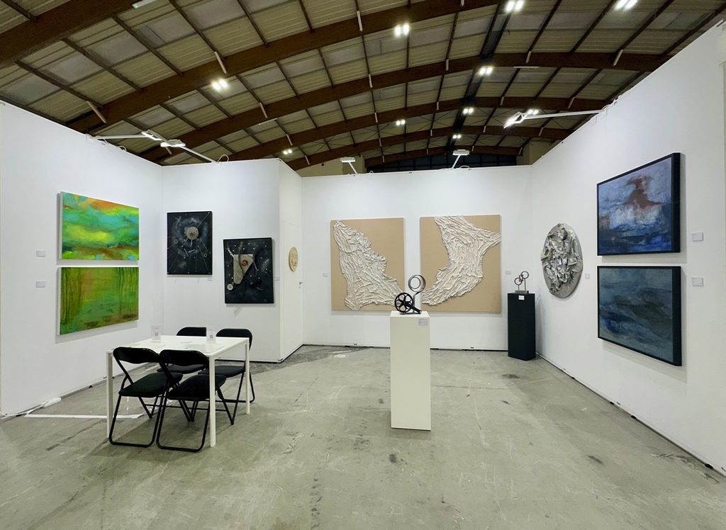 Paintings and sculptures by international artists on display at Mariam Cremades' gallery.