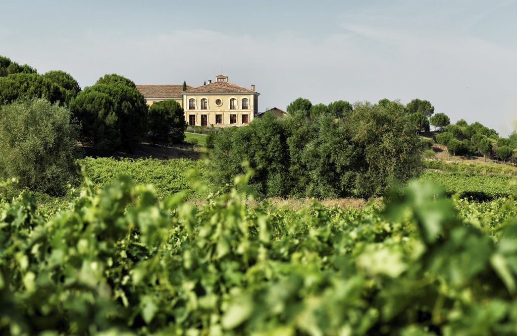 A winery in the middle of the countryside in Spain.